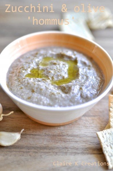 Zucchini and olive hommus
