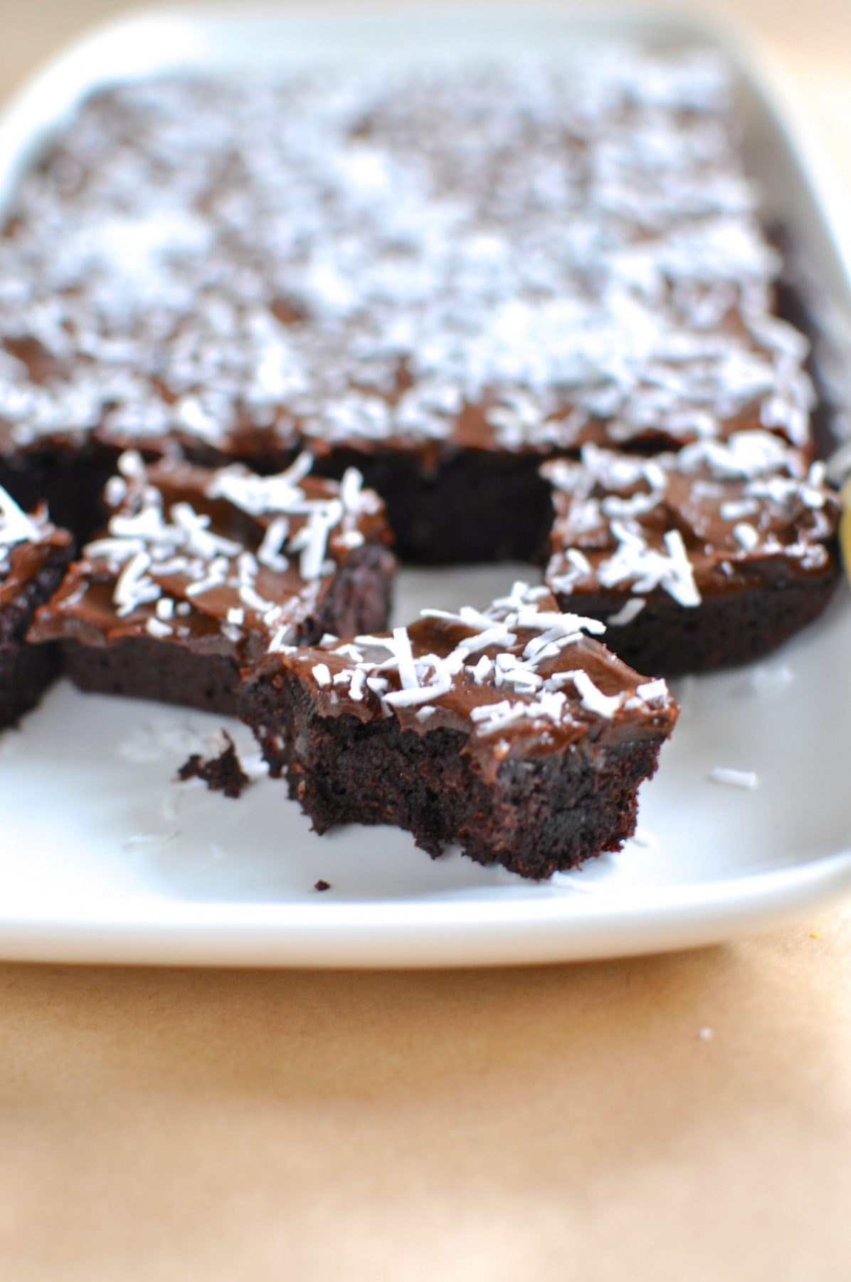 Paleo chocolate coconut slice