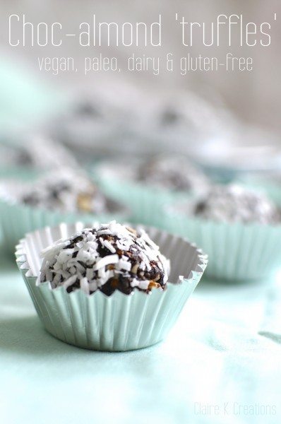 Paleo chocolate almond 'truffles'