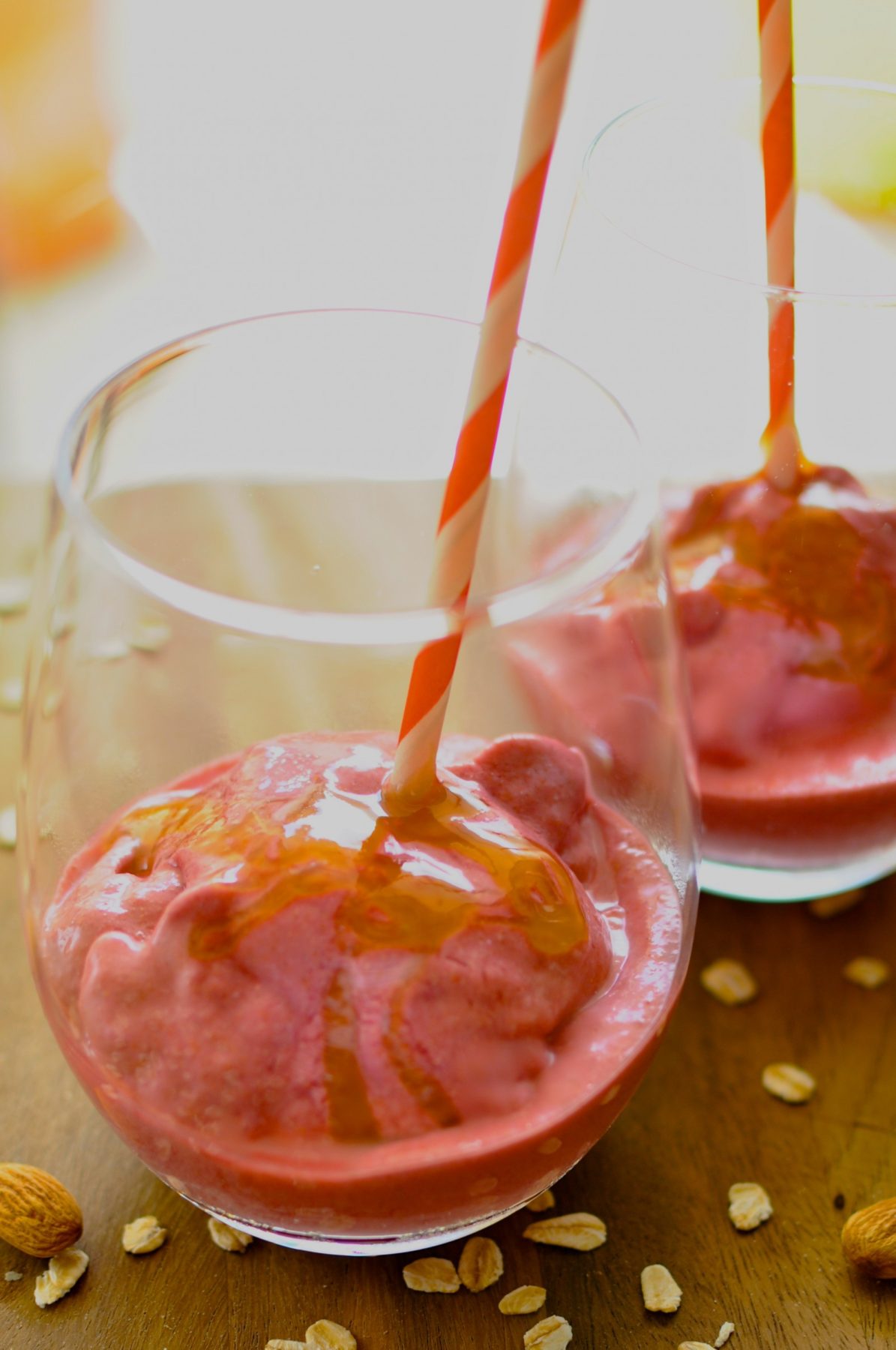 Raspberry and almond smoothie
