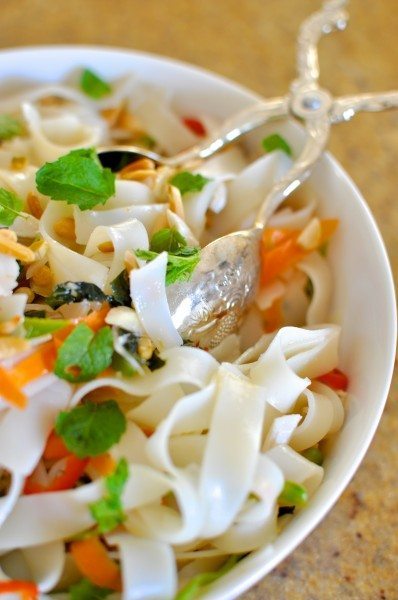 Thai chicken noodle salad