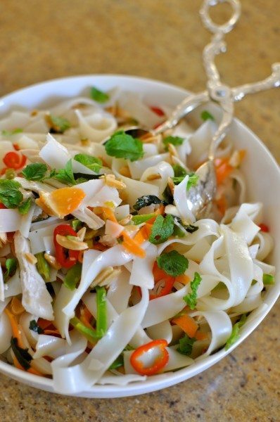 Thai chicken noodle salad