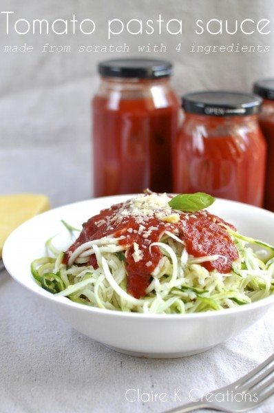 Homemade tomato pasta sauce