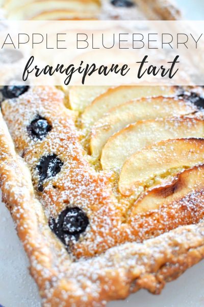 Apple blueberry almond frangipane tart