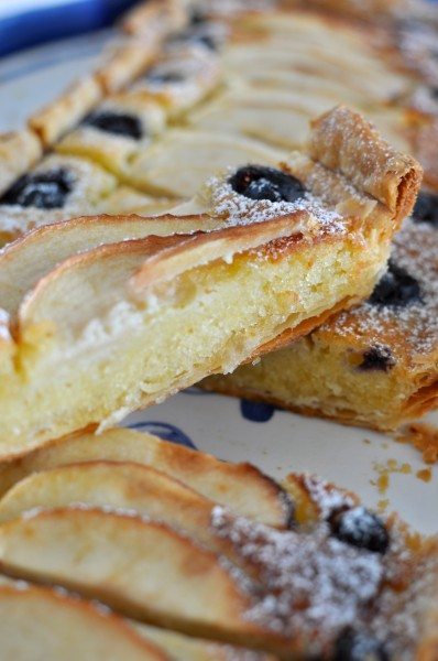 Apple and blueberry frangipane tart - via Claire K Creations www.clairekcreations.com