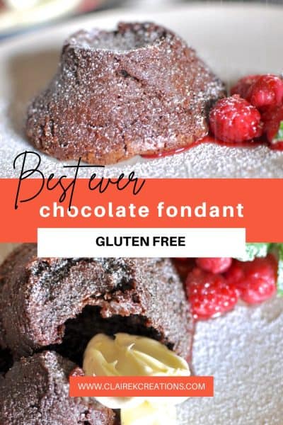 Gluten free chocolate fondant pudding (flourless)