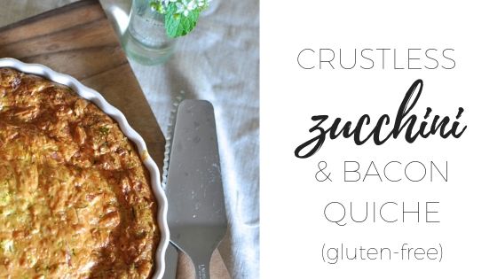 Zucchini And Bacon Crustless Quiche With Gluten Free Option
