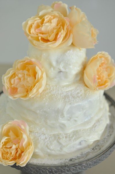 Hummingbird cake with lemon cream cheese icing