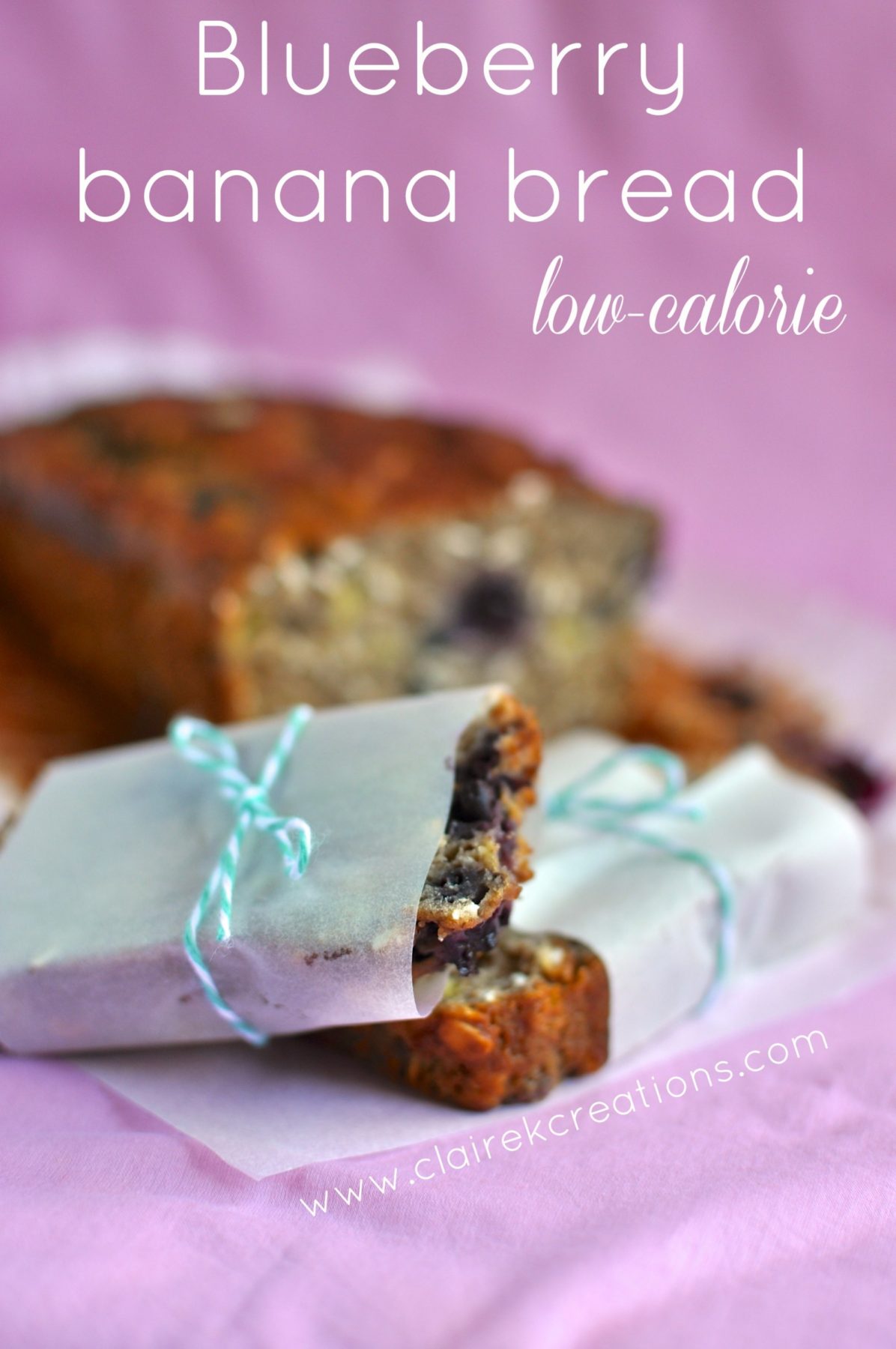 Low calorie blueberry banana bread - Claire K Creations