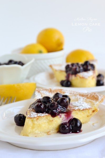 Lemon cake pie