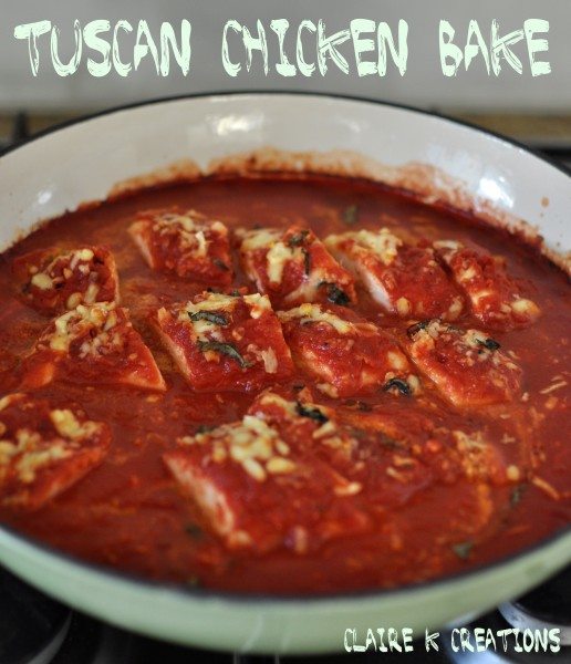 Tuscan chicken bake
