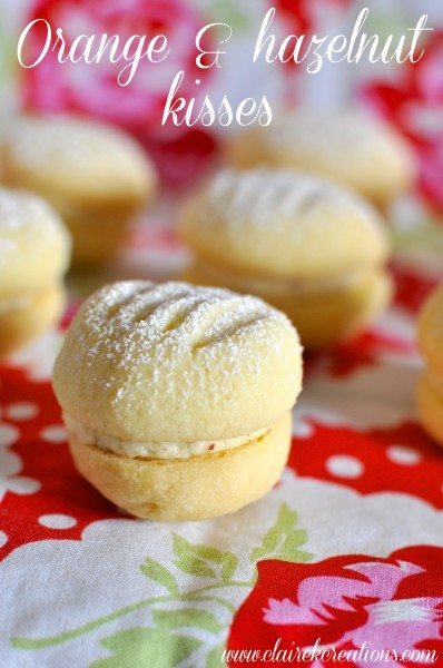 Orange and hazelnut kisses