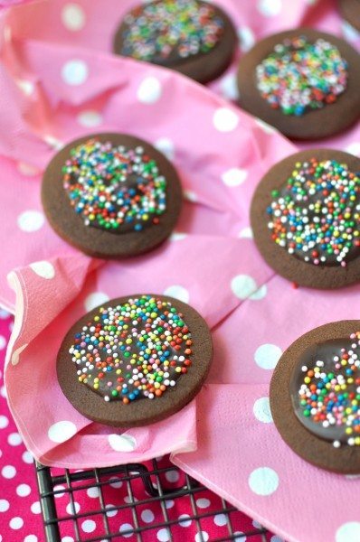 Chocolate freckle biscuits