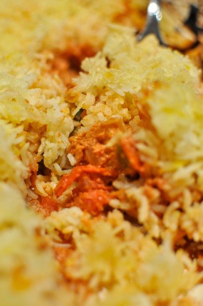 Butter chicken rice pie Butter chicken rice pie