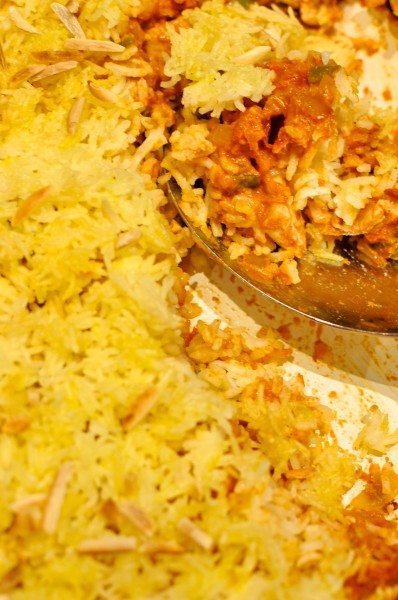 Butter chicken rice pie
