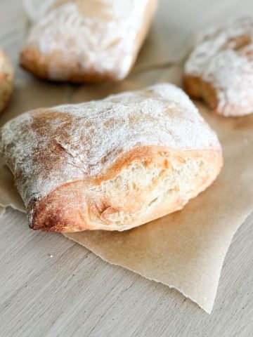 Fresh ciabatta bread rolls