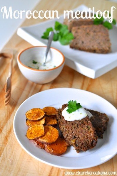 Moroccan meatloaf via www.clairekcreations.com