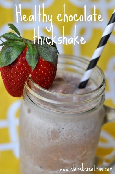 Healthy chocolate thickshake