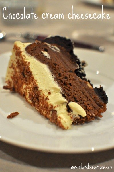 Chocolate cream cheesecake