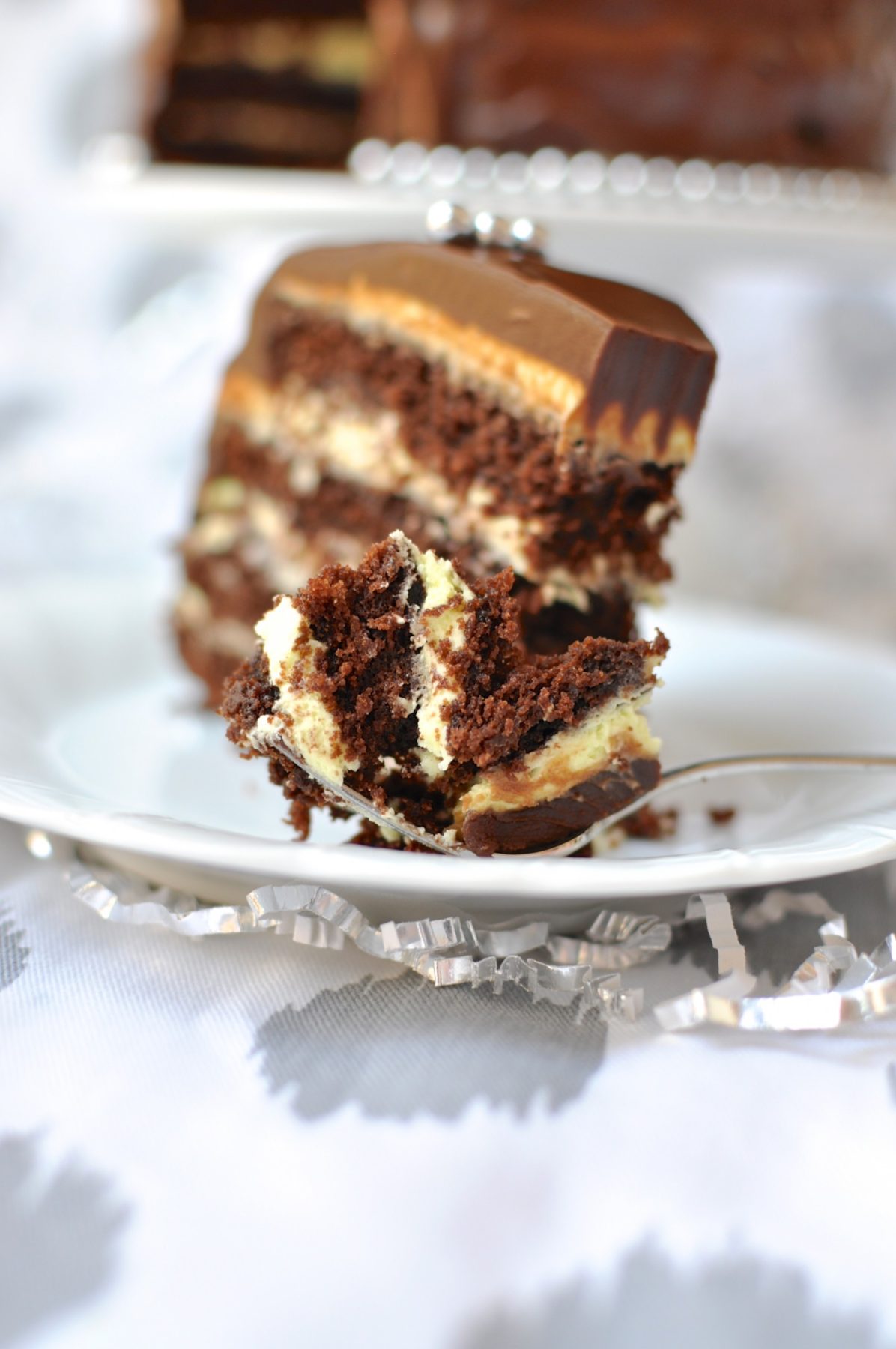 Choc peppermint mud cake