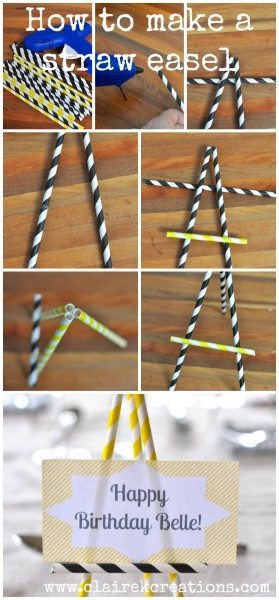 How to make a straw easel