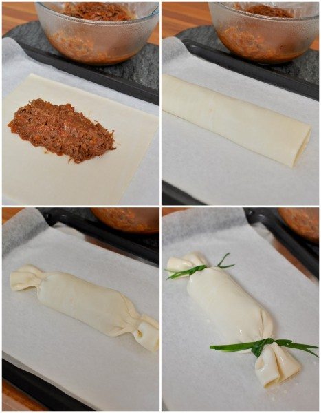 Making the parcel pie