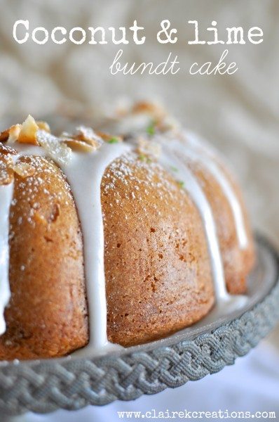 Coconut and lime bundt cake via Claire K Creations