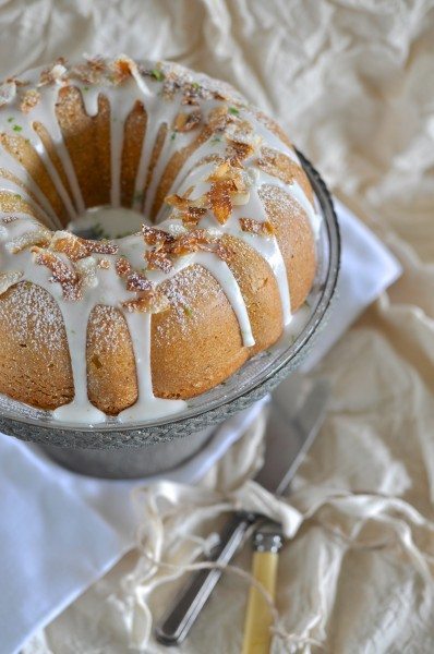 Coconut and lime bundt cake via Claire K Creations www.clairekcreations.com