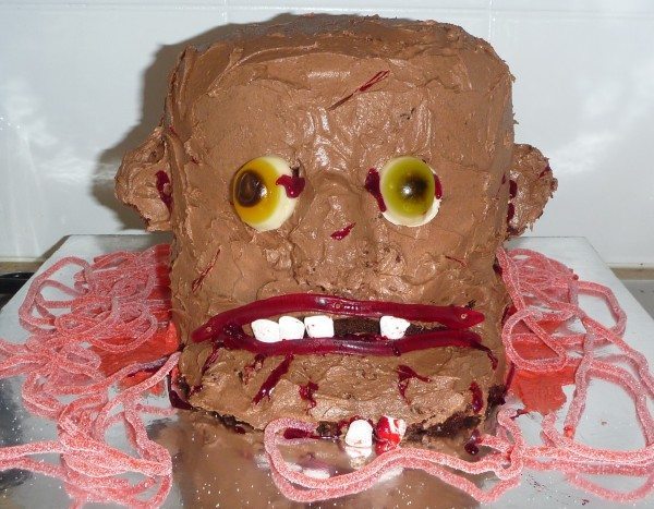 Zombie head cake