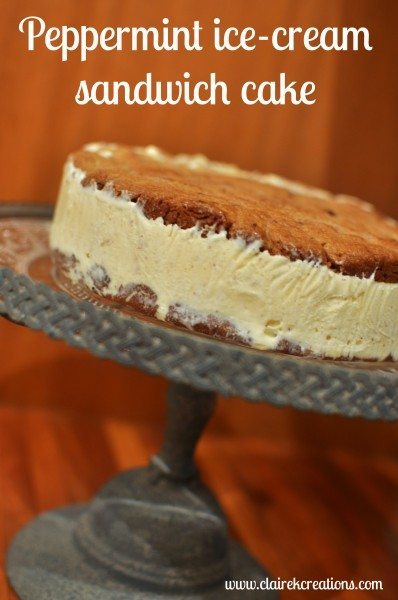 Peppermint ice cream sandwich cake