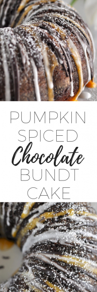 Pumpkin spiced chocolate bundt cake