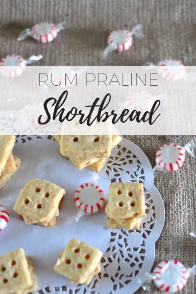 Rum praline shortbread - edible Christmas gift 