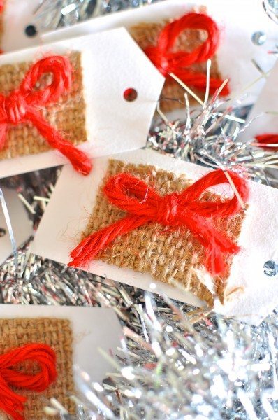 Homemade Christmas gift tags via www.clairekcreations.com