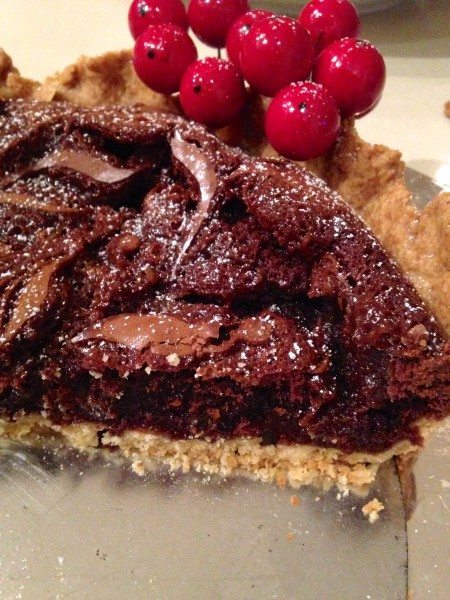Salted caramel brownie pie