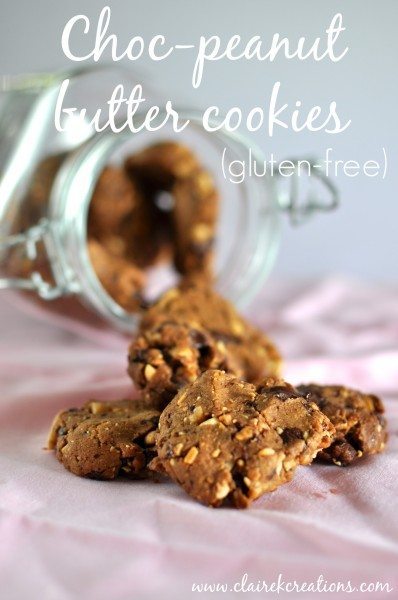 Gluten free Chocolate peanut butter biscuits via www.clairekcreations.com
