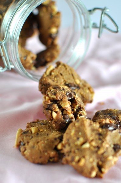 Gluten free Chocolate peanut butter cookies via www.clairekcreations.com