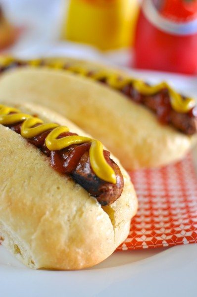 Hot Dog Rolls via www.clairekcreations.com