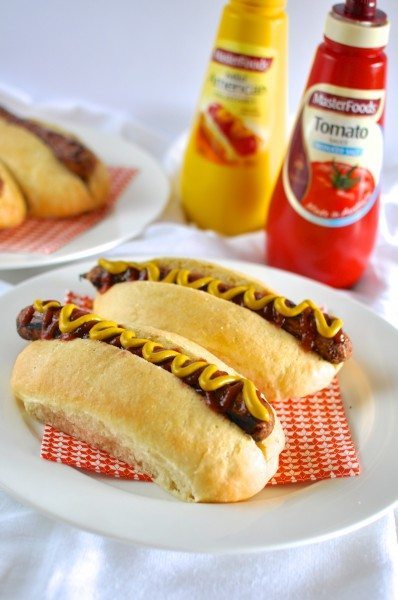 Hot Dog Rolls via www.clairekcreations.com