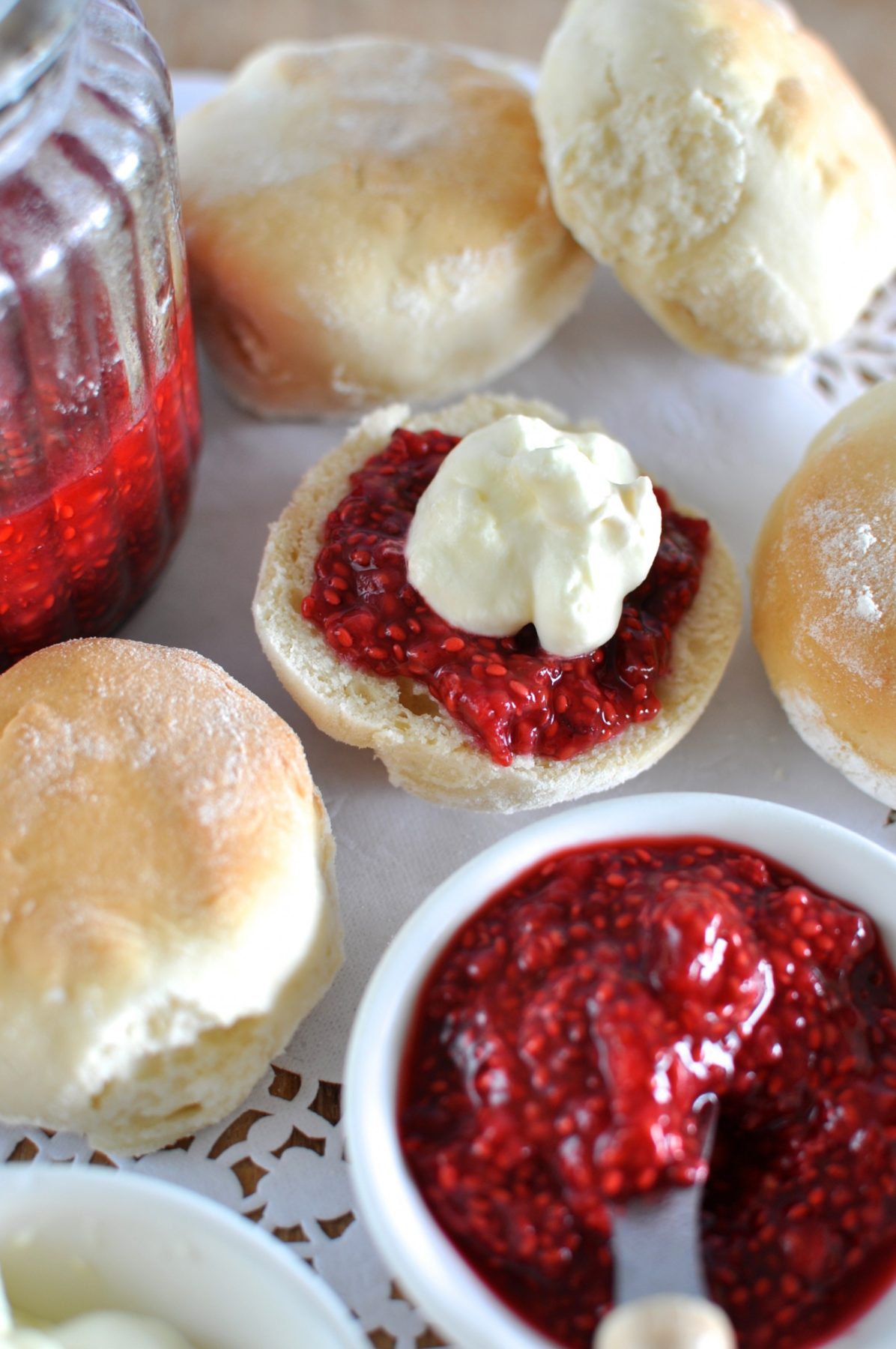 Paleo raspberry jam via www.clairekcreations.com