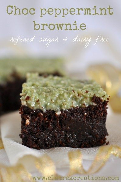 Choc peppermint brownies