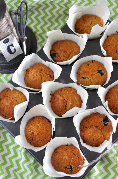 Orange passionfruit and blueberry muffins via www.clairekcreations.com