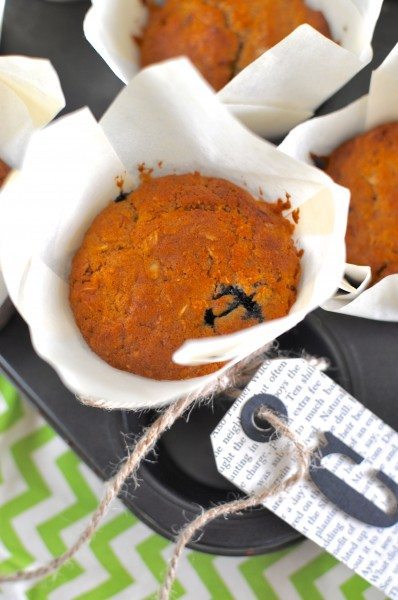 Orange passionfruit and blueberry muffins via www.clairekcreations.com