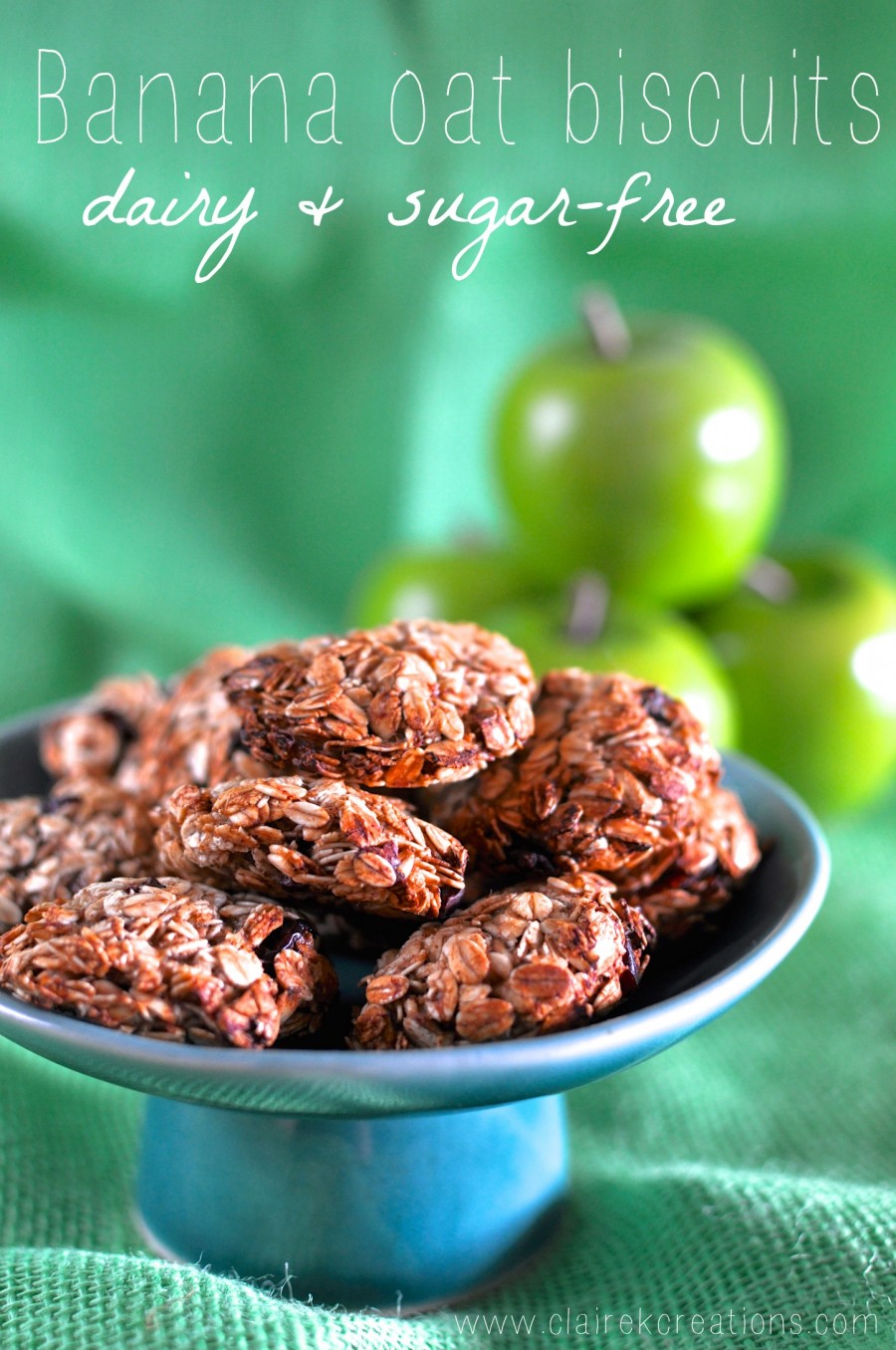 Four ingredient banana oat biscuits Claire K Creations