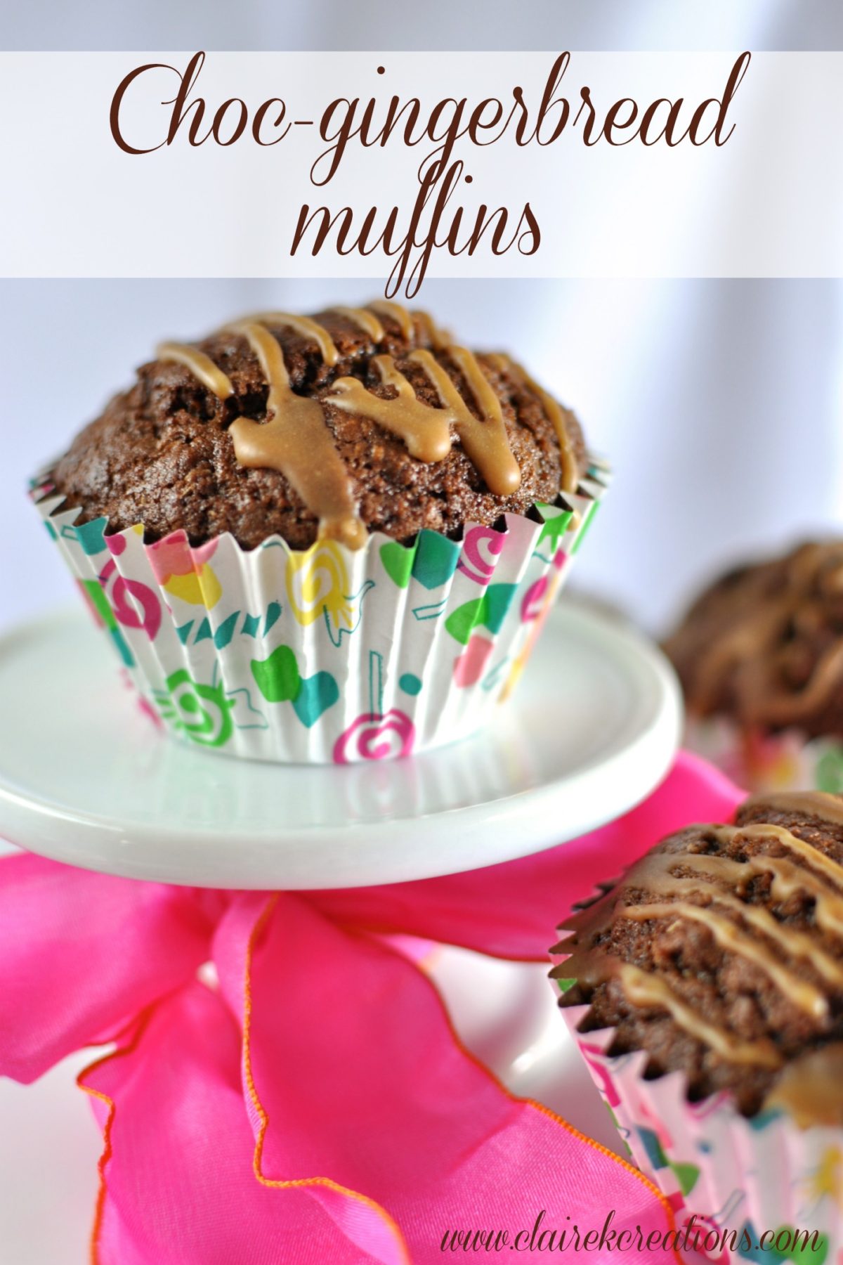 Chocolate gingerbread muffins