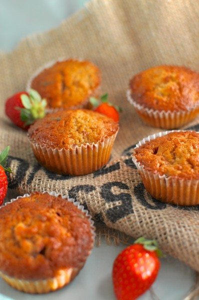 Strawberry and basil muffins via www.clairekcreations.com