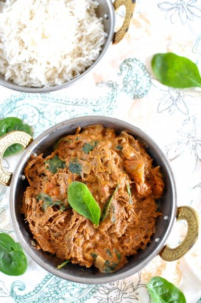 Shredded beef curry in the slow cooker via www.clairekcreations.com