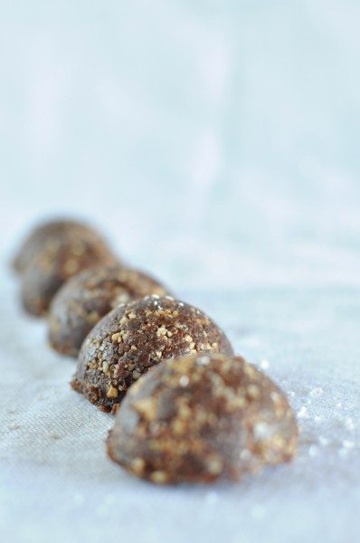 Chocolate ginger balls with nuts and seeds via www.clairekcreations.com