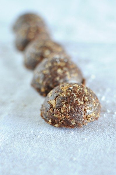 Chocolate ginger balls with nuts and seeds via www.clairekcreations.com