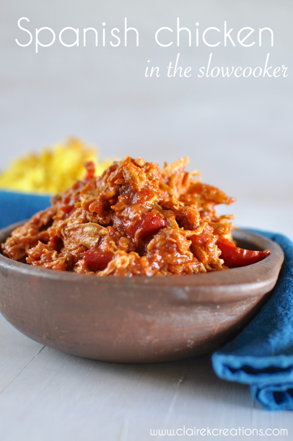 Spanish chicken in the slow cooker Claire K Creations