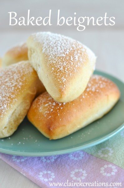 Baked beignets via www.clairekcreations.com
